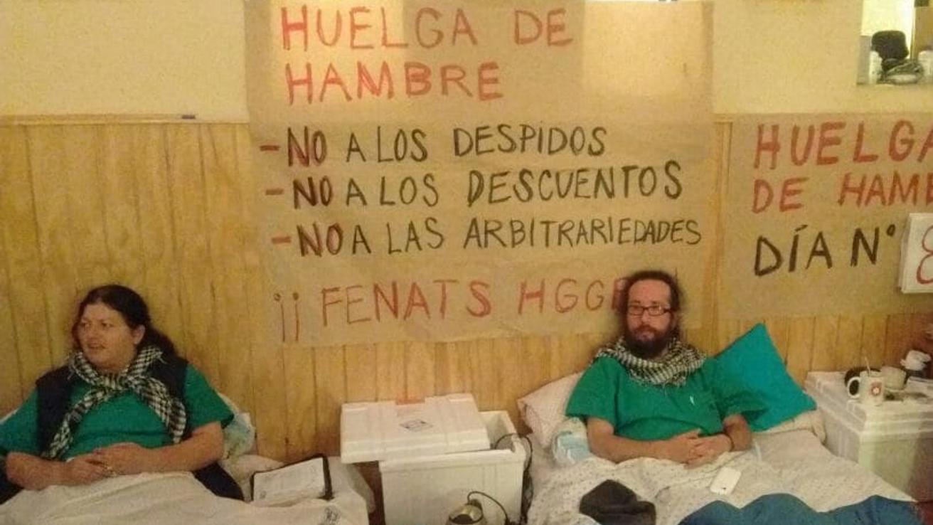 Funcionarios de Hospital Regional cumplen 9 días en huelga de hambre
