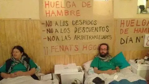 Funcionarios de Hospital Regional cumplen 9 días en huelga de hambre