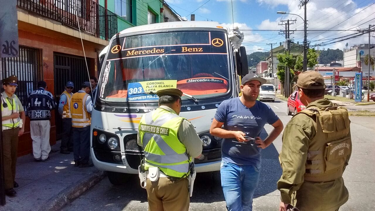 Locomoción Coronel, Lota, Concepción no trasladará pasajeros fuera del cordón sanitario