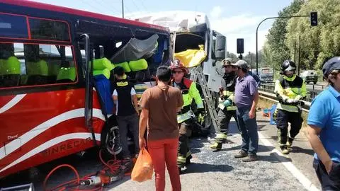 Accidente bus Tomé Concepción