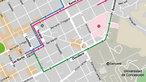 Ojo con el desvío de locomoción colectiva en Concepción