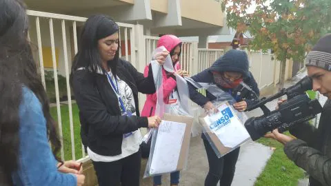 Con paraguas en mano comenzó el Censo en Concepción