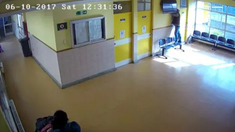 Cámaras de seguridad captan momento exacto de insólito robo en Cesfam Boca Sur