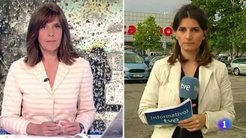 Viral: Periodista española arranca de la cámara tras cometer errores en su despacho