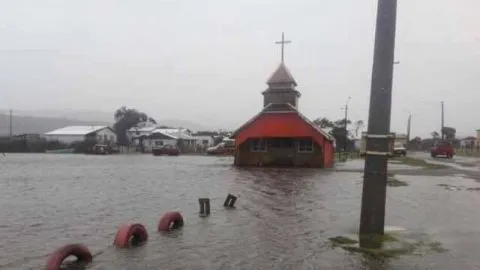 Sistema Frontal causa estragos en Chiloé