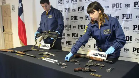 Un verdadero arsenal de armas mantenían tres traficantes detenidos en Mulchén