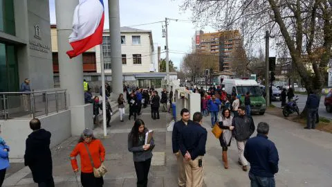 Jueces, imputados y abogados debieron evacuar el Juzgado de Garantía de Concepción