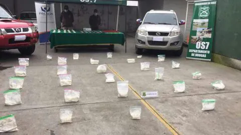 OS7 desbarata organización criminal e incauta más de 20 kilos de droga