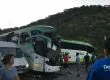 Grave accidente entre dos buses en la ruta 5 sur