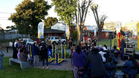 Inauguran plaza de ejercicios en Barrio Norte en Concepción
