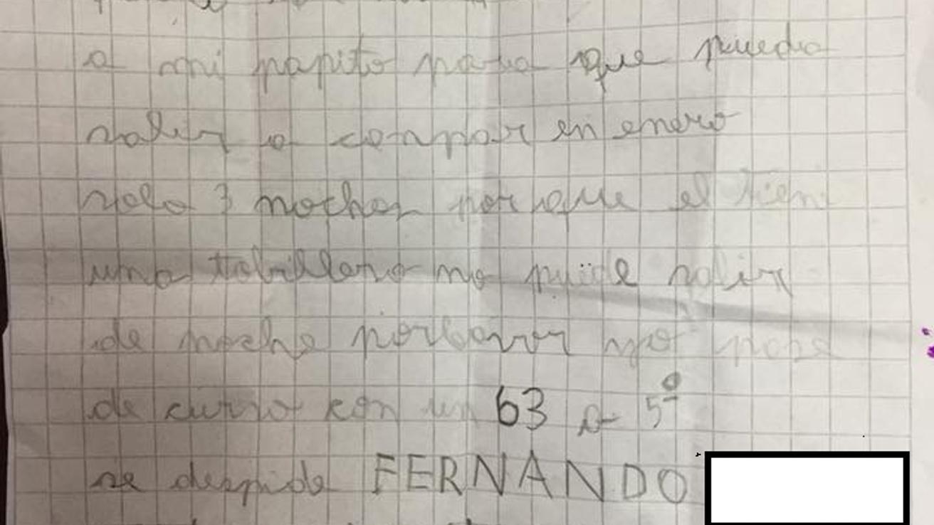 Niño le escribió una carta al juez de Cabrero para conceder permiso al padre y el sueño navideño se le cumplió