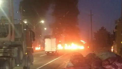 Barricadas bloquean Ruta 160 hacia Concepción
