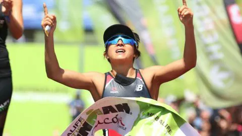 “Chicka” de élite: Riveros se impuso nuevamente en el Ironman de Pucón