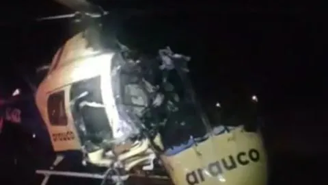 Nuevo ataque incendiario deja helicopteros quemados en Curanilahue