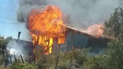 Incendio consume vivienda en Curanilahue