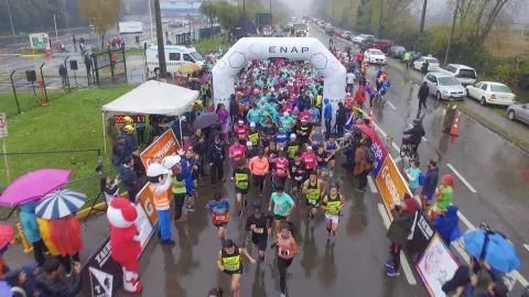 A pesar de la lluvia las familias llegaron a tradicional corrida en Hualpén