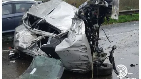 Confirman muerte de conductor tras violento accidente frente a Laguna Lo Galindo