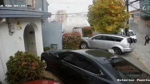 Impactante registro muestra el momento exacto de la explosión en el Sanatorio Alemán
