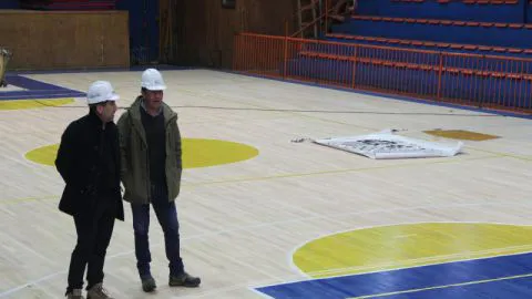 Lebu: Un gran avance llevan mejoras en su gimnasio municipal