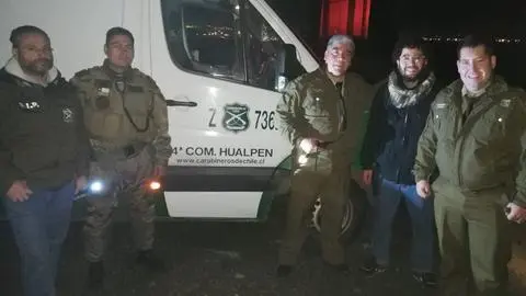 Carabineros rescató con vida a joven que estaba extraviado en Lenga