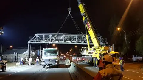 Pasarela San Francisco fue instalada finalmente en Concepción