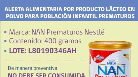 Minsal decreta Alerta Alimentaria por presencia de moho en producto para prematuros