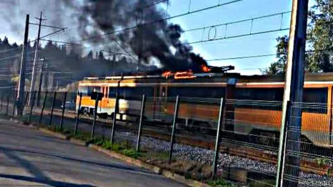 ¡Impacto por Biotrén incendiándose durante recorrido en Chiguayante!