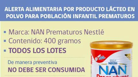 Minsal amplía Alerta Alimentaria a todos los lotes de producto para prematuros
