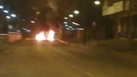 Se registran barricadas en sector Leonera de Chiguayante