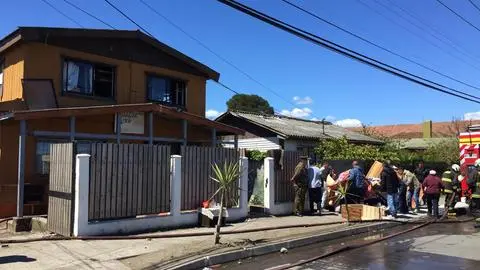 Al menos 35 damnificados dejó incendio en casa de acogida en Talcahuano