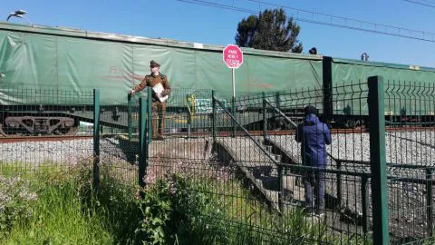 Mujer muere atropellada por tren en Talcahuano