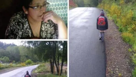 Mamá de pequeñito que camina 7 km afirma que autoridades no dejan que furgón lo lleve