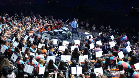 Niños de Hualqui se lucen en encuentro mundial de orquestas en Argentina