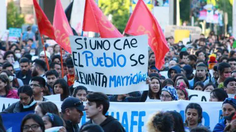 Las imágenes que dejó marcha por comunero asesinado en Concepción