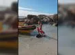 VIDEO | Peligra la Navidad tras feroz caída del Viejito Pascuero desde su “bote trineo”