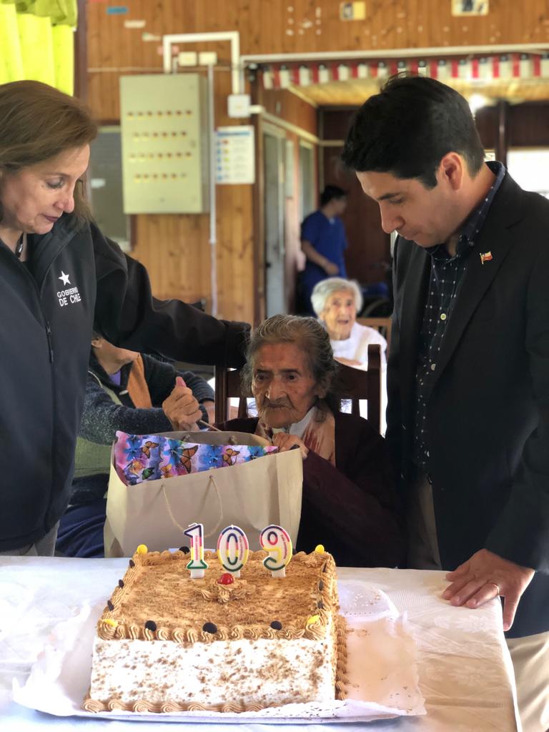 Mujer celebró 109 años en Lebu