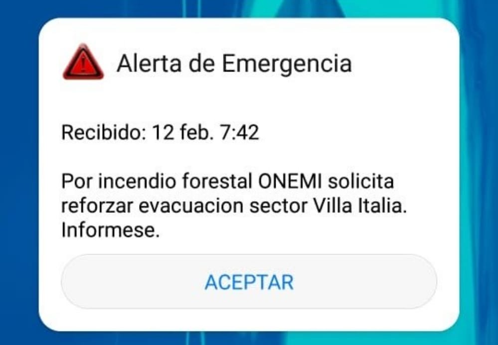 Frente al peligro de las llamas Onemi activa Alerta de Evacuación en Penco