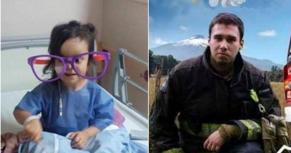¡Mártir de Bomberos sigue salvando vidas! Niña de 4 años ahora sonríe gracias a él