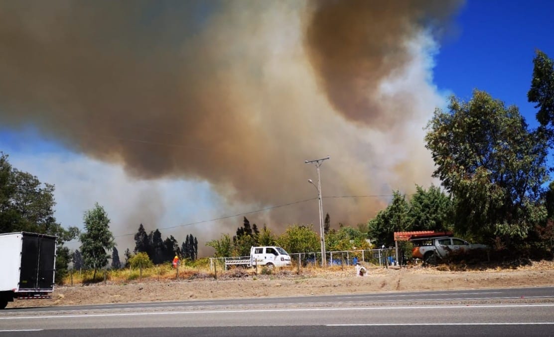 Rodeados por el fuego: Chillán en alerta roja por Incendios Forestales