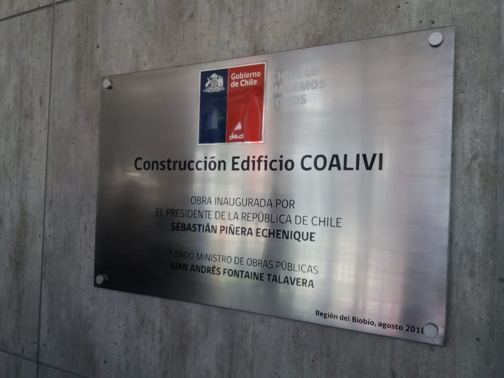 La placa de la polémica: Nuevo edificio de Coalivi hace mención a un solo Gobierno como gestor