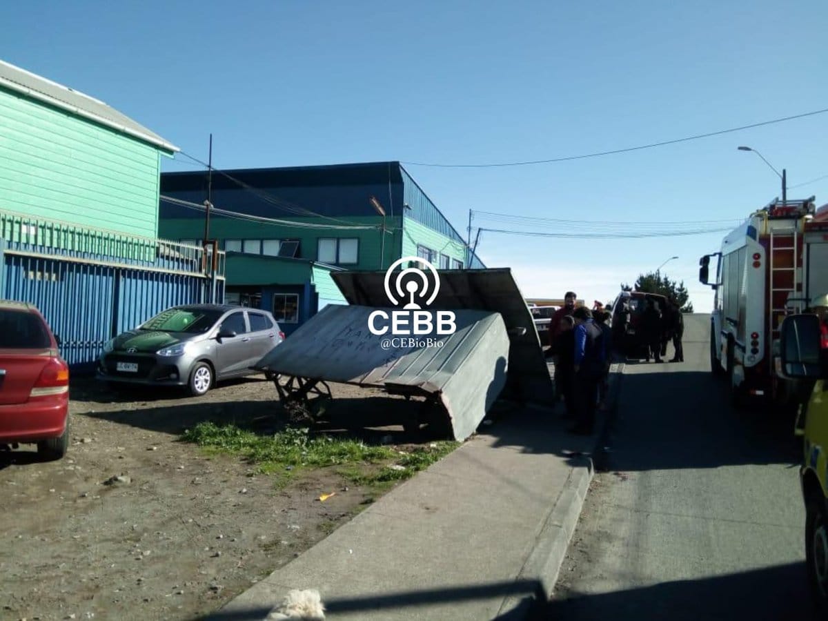 Niño resulta herido en Talcahuano: paradero se desplomó y le cayó encima