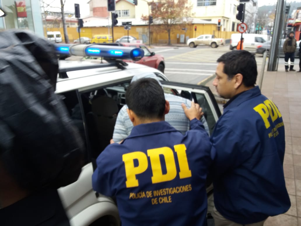 Hombre acusado de violación fue detenido por la PDI en Concepción