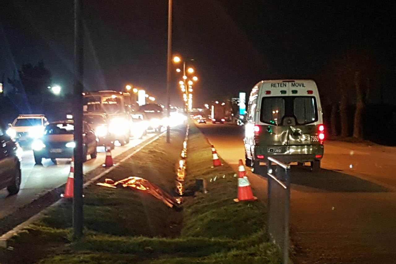Mujer murió atropellada en autopista Concepción-Talcahuano