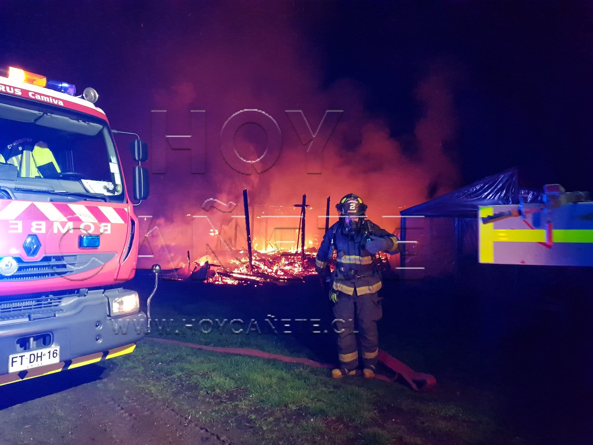 Dejan lienzo en nuevo ataque incendiario en Cañete