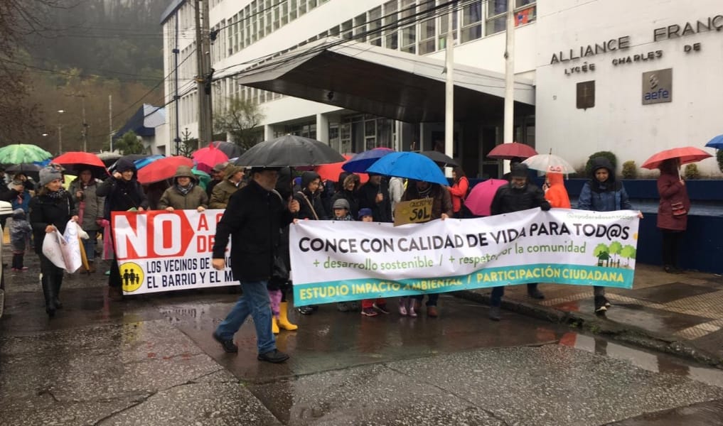 Vecinos de Concepción marchan contra megaproyecto de inmobiliaria Aitue