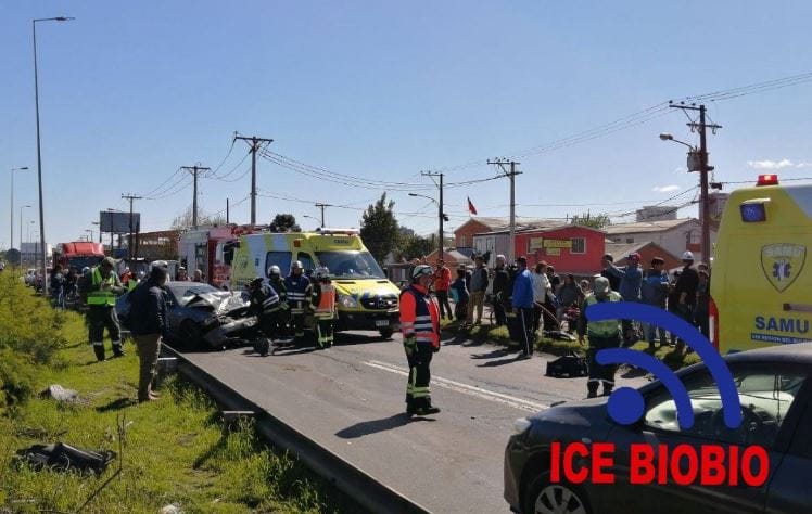 Seis personas heridas tras colisión en la avenida Costanera de Concepción