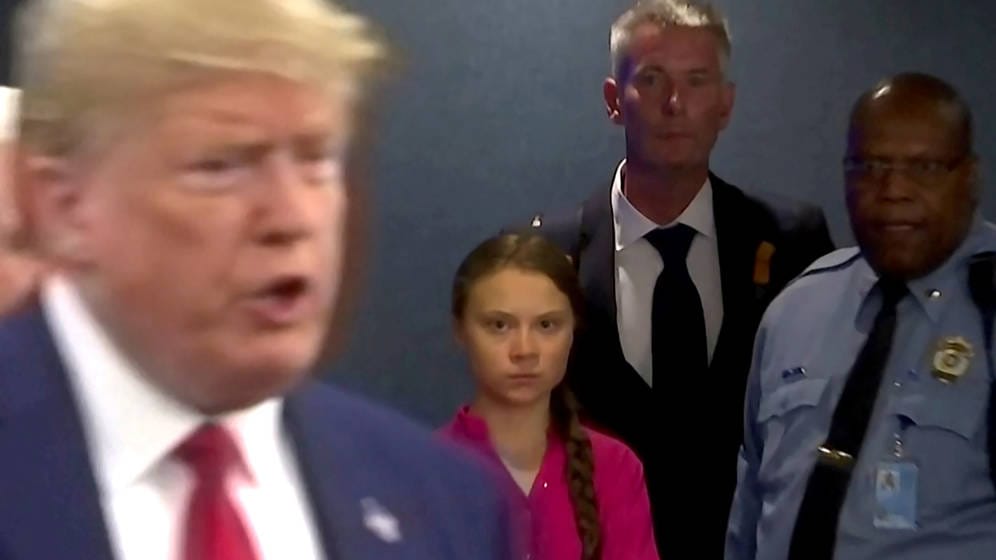 La mirada que le dedicó Greta Thunberg a Trump al cruzarse en la ONU
