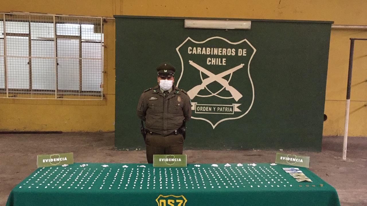 A metros del Juzgado de Garantía: Sujeto portaba más de 500 dosis de pasta base en Chiguayante
