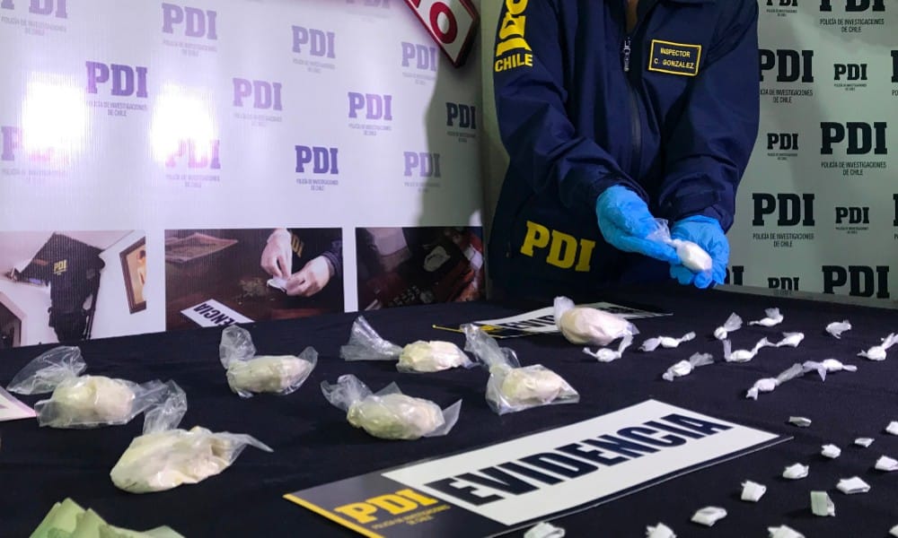 Decomisan más de mil dosis de cocaína en Chiguayante que sería comercializada en Fiestas Patrias