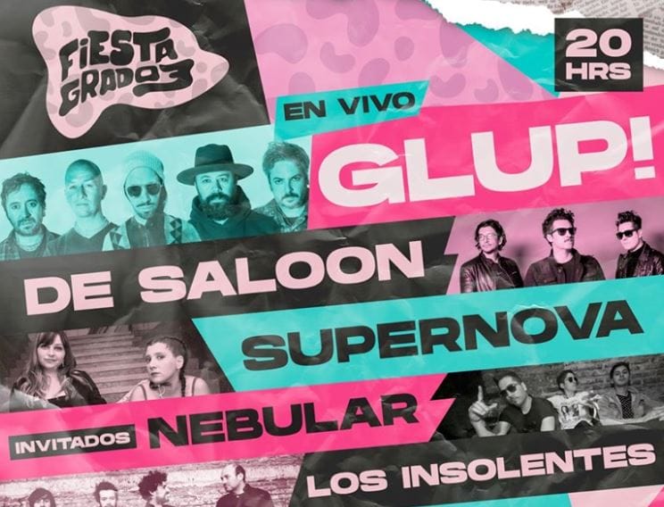 Fiesta Grado 3 en Concepción: el evento que promete recordar los carretes del 2000 con Glup!, Supernova y De Saloon